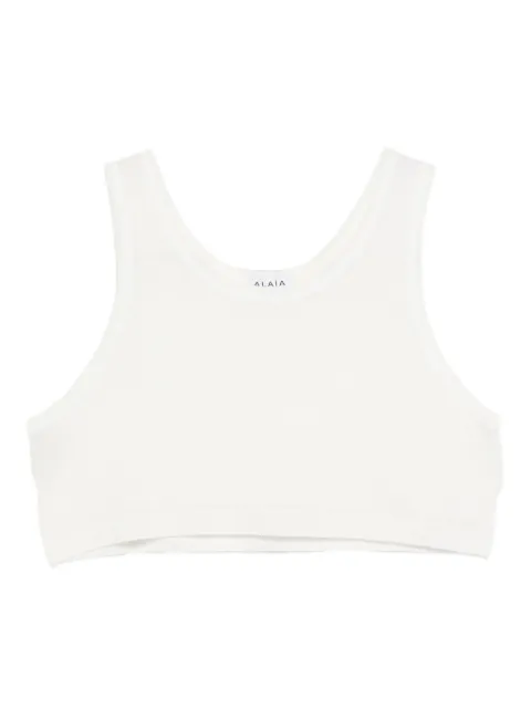 Alaïa sleeveless cropped top White AA9H1265K083B