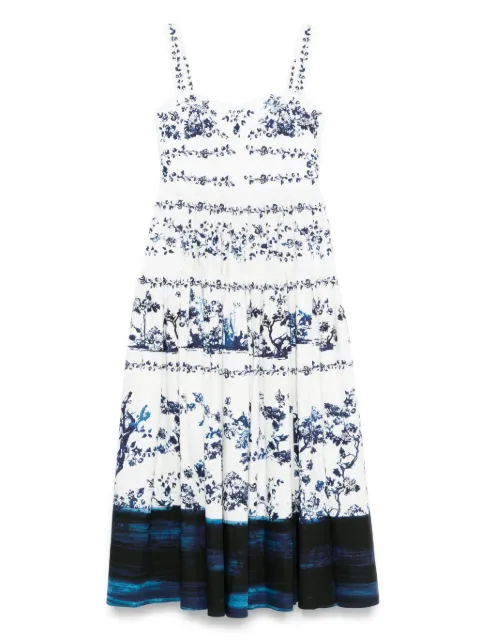 ERDEM floral-print midi dress White PF25D5450039000