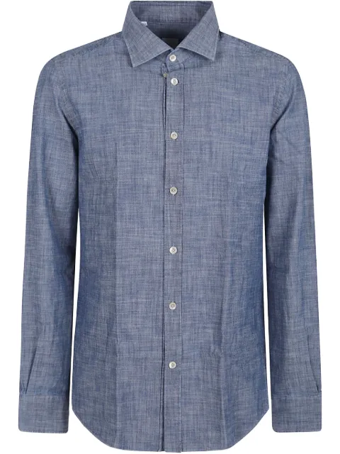 Eleventy button-down chambray shirt Blue X75CAMA05TES0I185