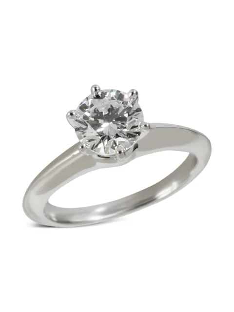 Tiffany & Co. Pre-Owned pre-owned platinum Solitaire diamond engagement ring Silver 144183