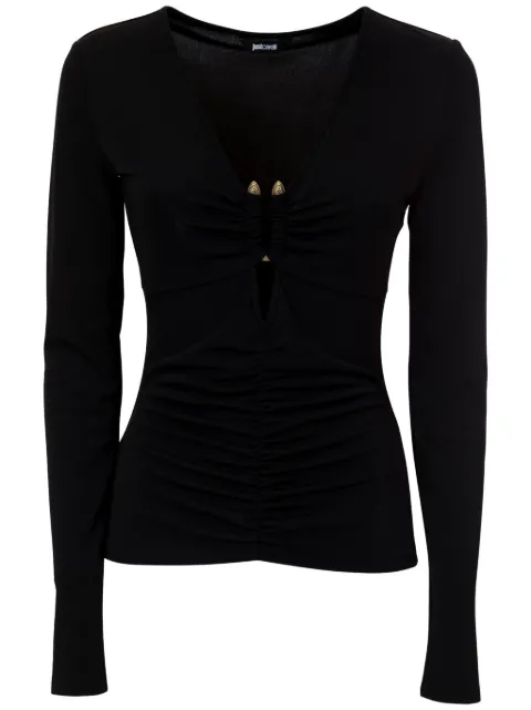 Just Cavalli cut-out detailing top Black 78PAH619J0116