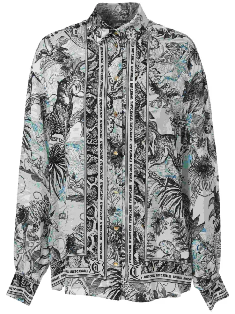 Just Cavalli floral-print shirt White 78PAL2A6NS657