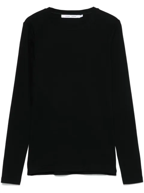SAMSOE SAMSOE fine ribbed T-shirt Black F00013150