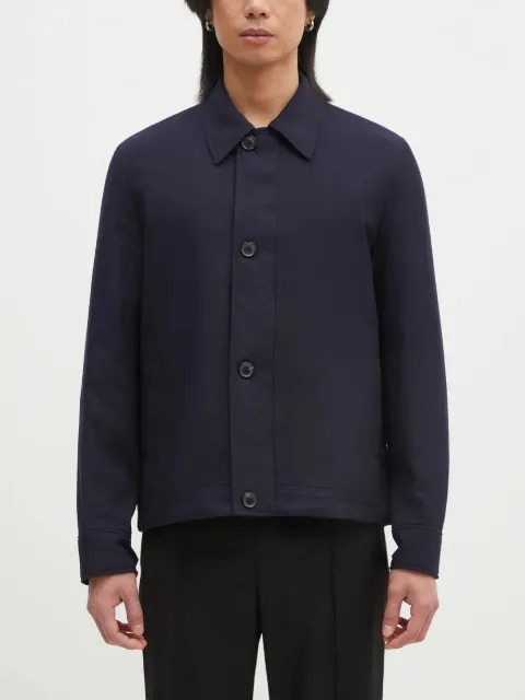 Paul Smith button-fastening wool shirt jacket Blue M1R403ZP01746