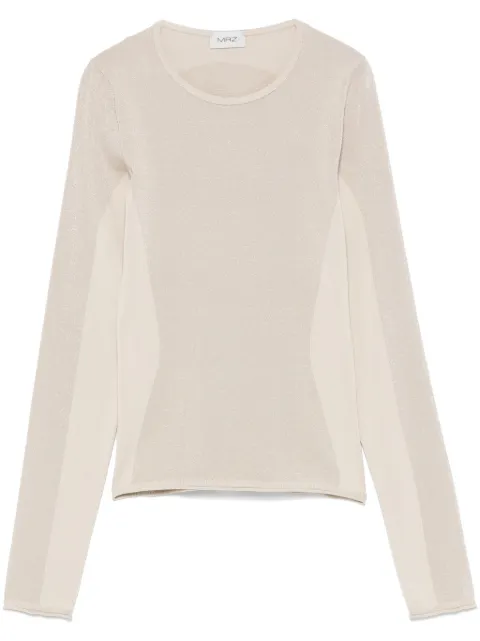 MRZ lamé-detailed top Neutrals S250146