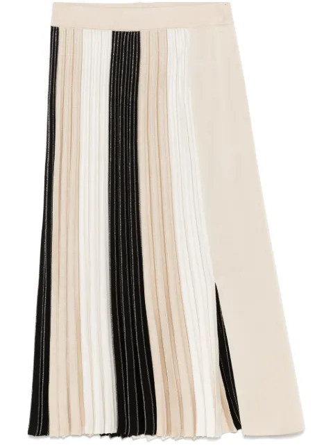 MRZ plissé colourblock midi skirt Neutrals S250127