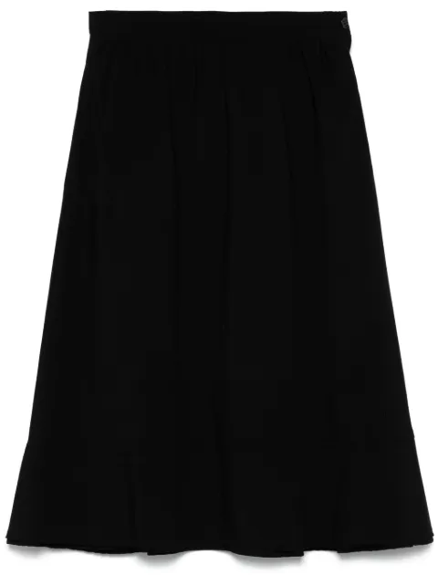 Comme Des Garçons Pre-Owned 2000s double-hem midi skirt Black HOLACDG103