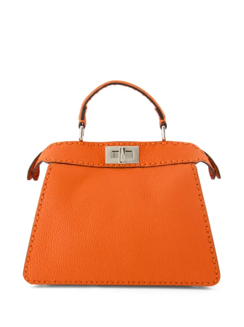 FENDI small Peekaboo ISeeU tote bag Orange 8BN327ARBB
