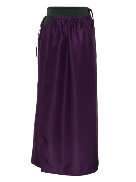 Yohji Yamamoto Pre-Owned 2002 elasticated-waistband trousers Purple YY1001