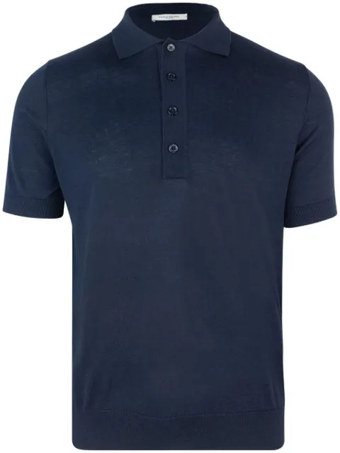 Paolo Pecora fine-knit polo shirt Blue A006F2006685