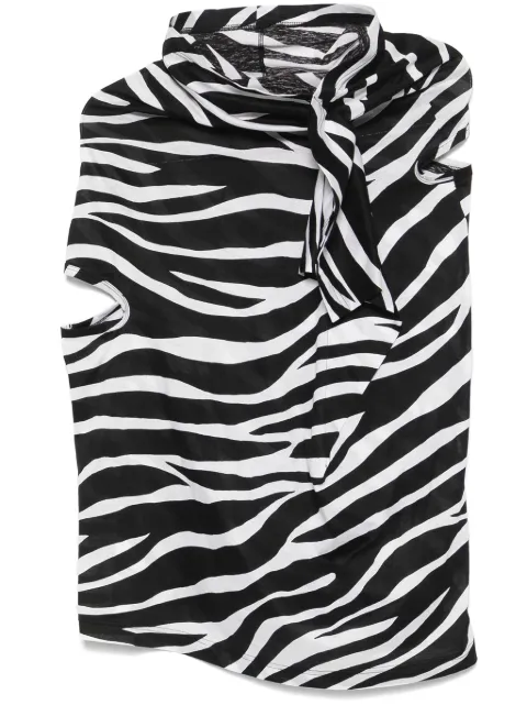 Junya Watanabe 2015 zebra-print blouse Black HOLAJUN103