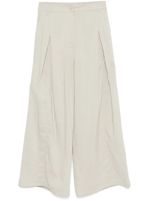 Low Classic pleated palazzo pants Green LW251PT16