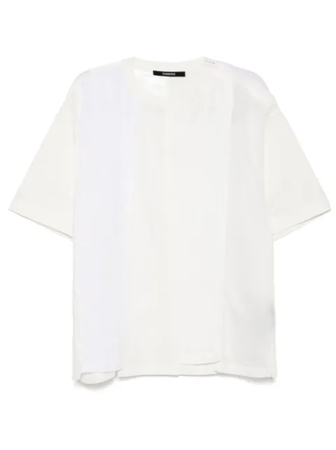 SONGZIO asymmetric vertical T-shirt White SSH3TS717WH