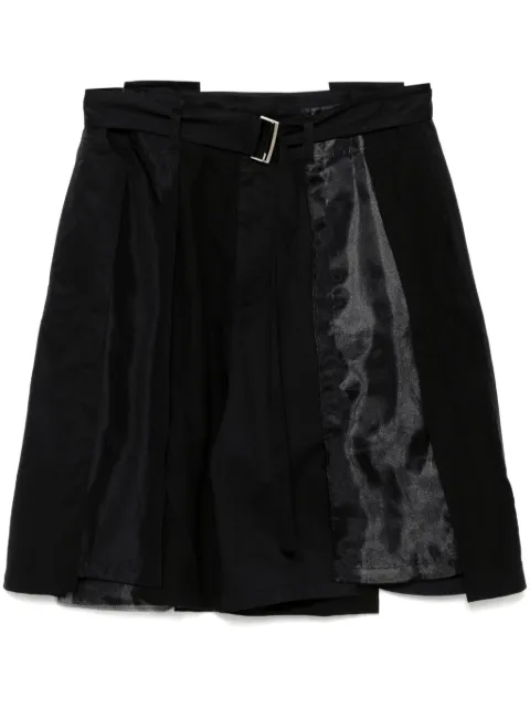 SONGZIO asymmetric vertical shorts Black SSH3PT721BK