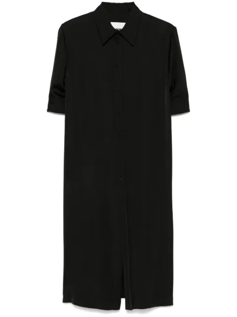 Jil Sander satin midi shirt dress Black J04DL0001J65022