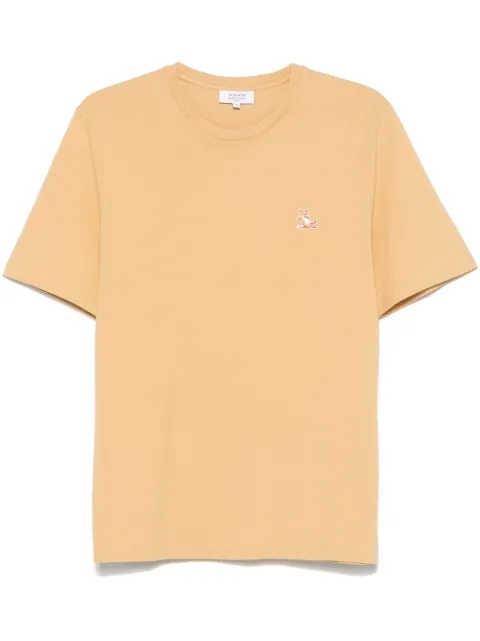 Maison Kitsuné Chillax Fox-patch T-shirt Yellow LM00110KJ0008