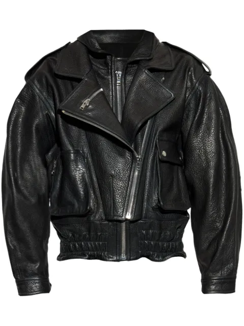 ISABEL MARANT Aneli lambskin leather jacket with pockets Black VE0497FCC2B08I