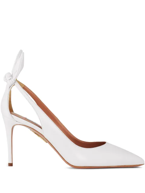 Aquazzura 85mm Bow Tie pumps White DENMIDP0NAP