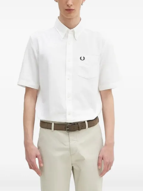 Fred Perry logo-embroidered shirt White M8730100