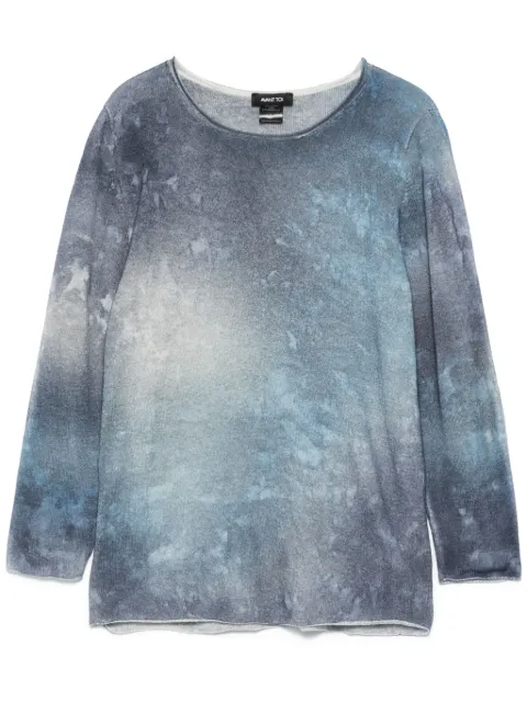 Avant Toi cashmere top Blue 225SD1203CLIVC