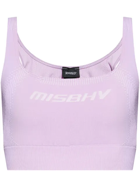 MISBHV logo-print sports bra Purple 250W511