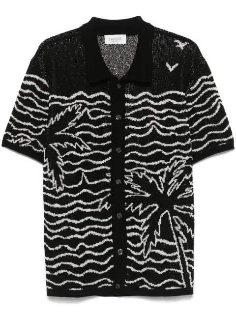 Laneus knitted shirt Black S5LAMASI080