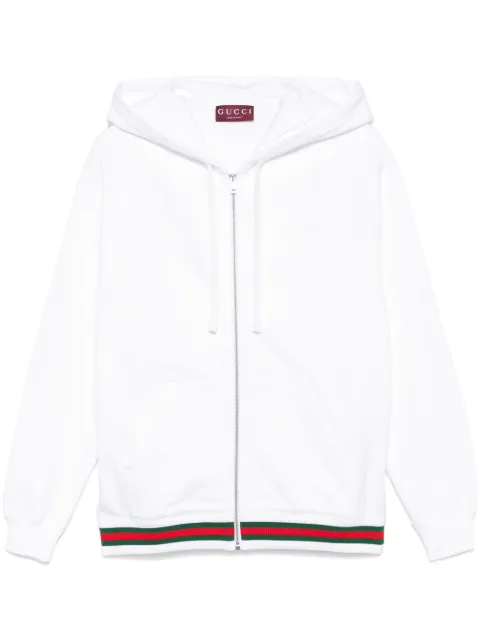 Gucci Web-stripe hoodie White 810383XJG07