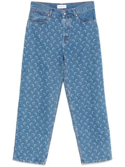 Marine Serre Moon Laser jeans Blue MPA070ACDEN0002