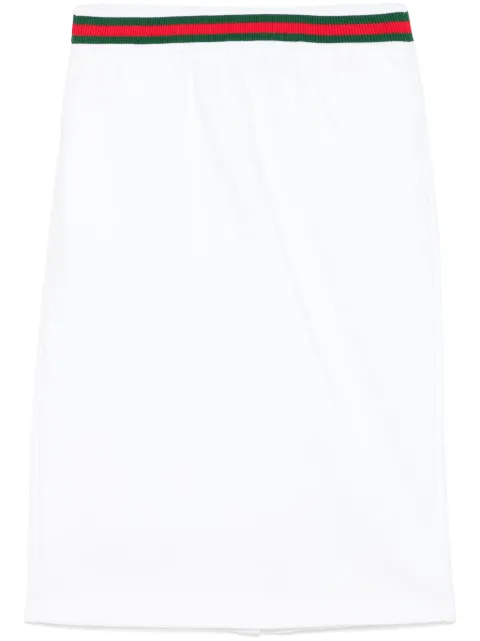 Gucci Web-stripe midi skirt White 810391XJG1A