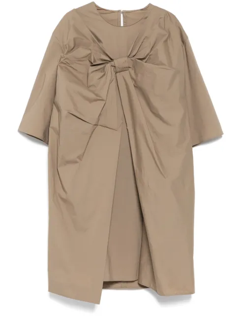 JNBY Bow pleat dress Brown 5P4G15120