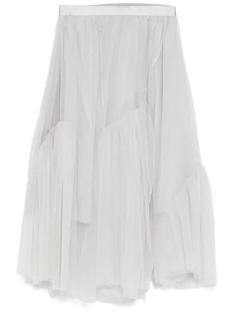 JNBY a-line flounce hem waist skirt Grey 5P4D13860
