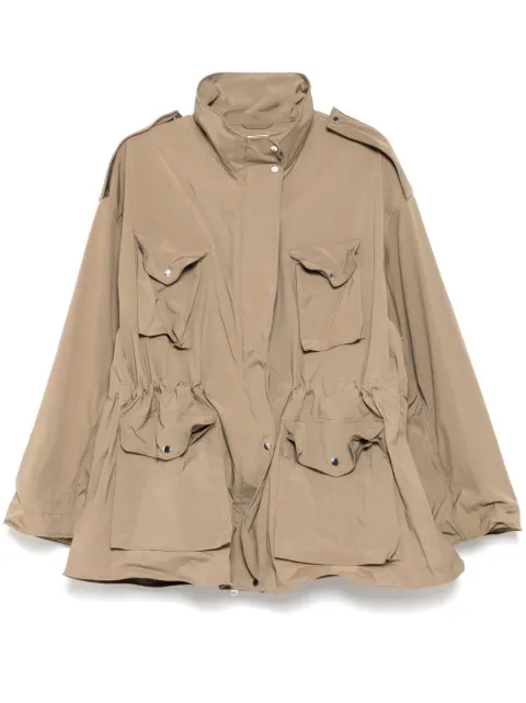 JNBY multiple-pocket oversize jacket Brown 5P2611060