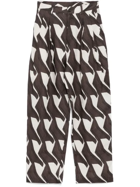 JNBY Pattern-printed tapered trousers Neutrals 5P3E14280