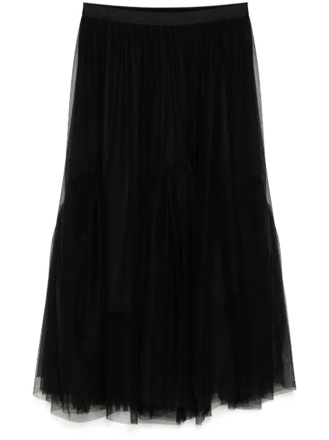 JNBY a-line flounce hem waist skirt Black 5P4D13860