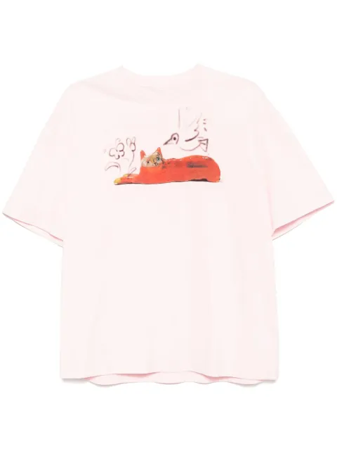 JNBY graphic-print T-shirt Pink 5P4112720