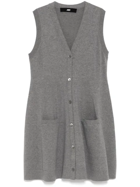 JNBY V-collar sleeveless knitted dress Grey 5P4G10560