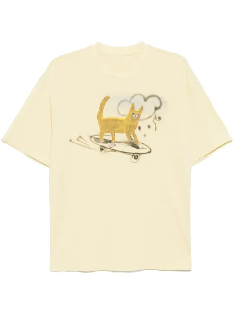 JNBY graphic-print T-shirt Yellow 5P4112720