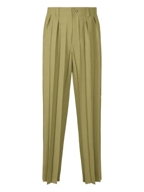 Homme Plissé Issey Miyake pleated trousers Green HP56FF262