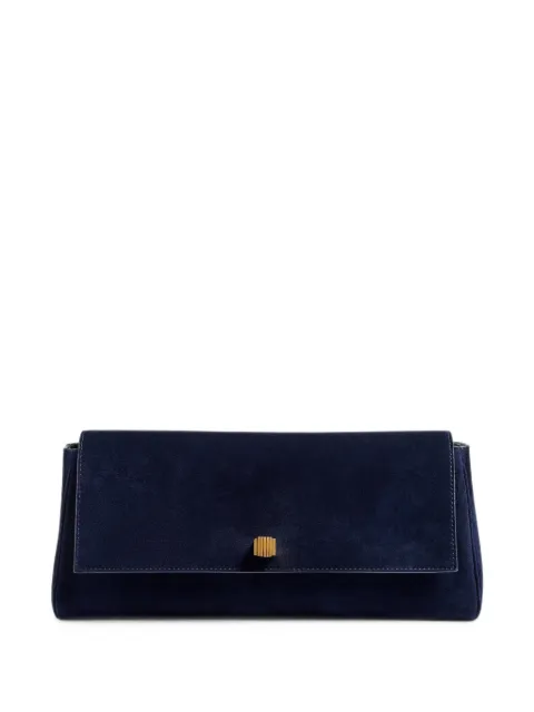 KHAITE suede clutch bag Blue H3033726358