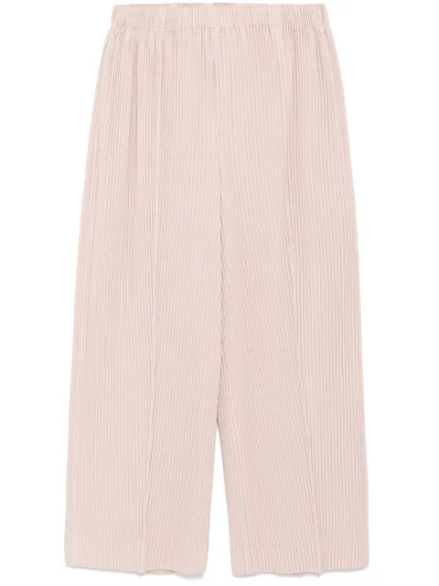 Homme Plissé Issey Miyake pleated cropped trousers Pink HP56JF109