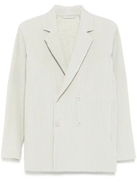 Homme Plissé Issey Miyake pleated long sleeves blazer Green HP56JD151