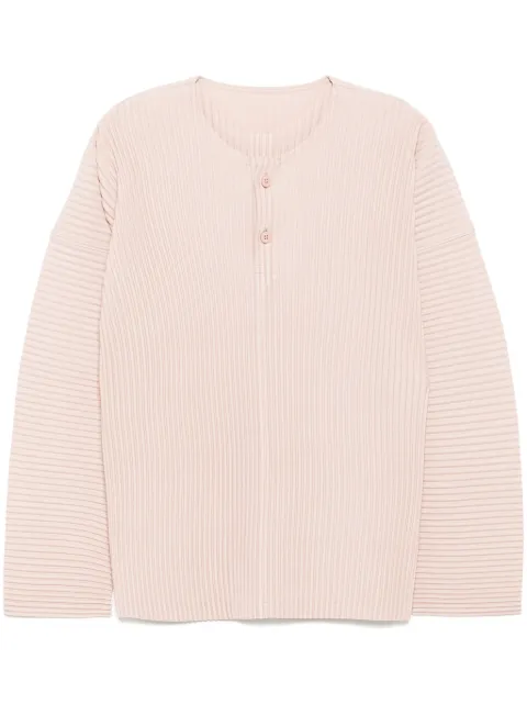Homme Plissé Issey Miyake pleated long sleeves T-shirt Pink HP56JK107