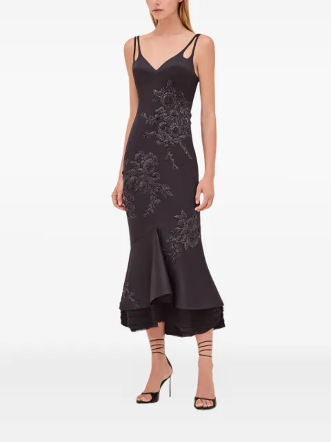 Alexis Raquel embroidered mermaid dress Black A42504050021
