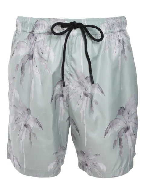 Mauna Kea palm tree-print swim shorts Green MKU203PT39