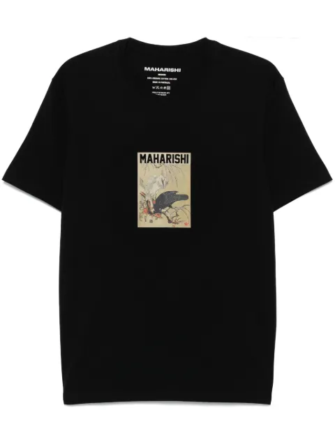 Maharishi logo-print T-shirt Black 1493