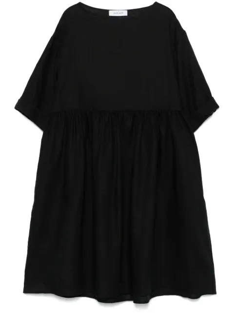 Gran Sasso linen boat-neck mini dress Black 7226650000
