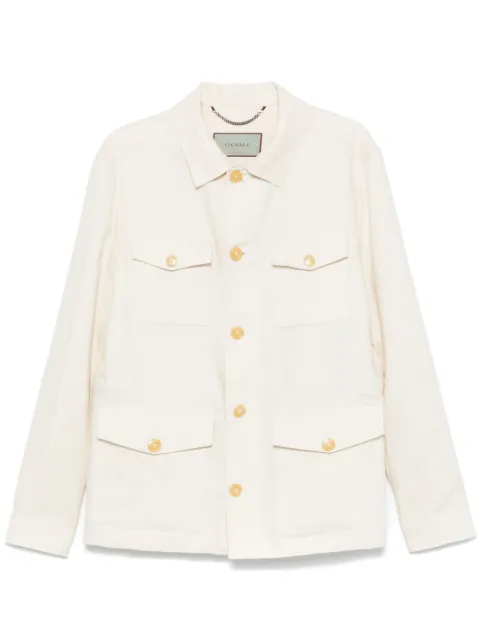 Canali linen shirt jacket Neutrals O30498SG03202