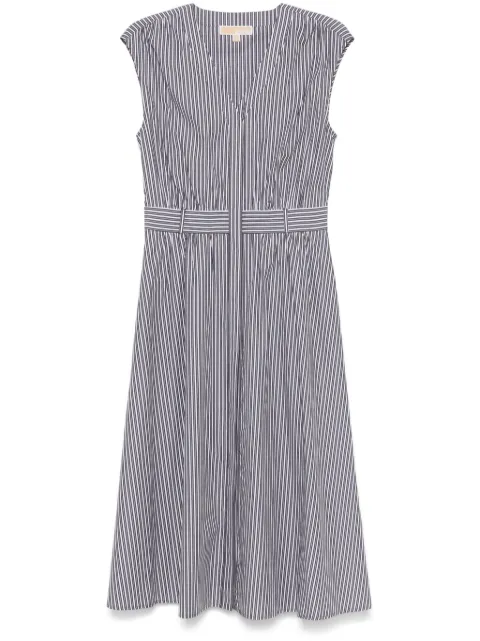 Michael Michael Kors striped midi dress Black MS5830KHJ6
