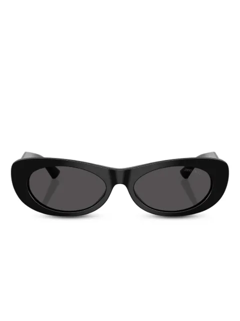 Jimmy Choo Eyewear logo-plaque sunglasses Black JC5038BU500087