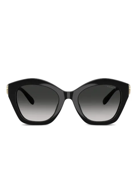 Coach logo-plaque sunglasses Black HC8421U